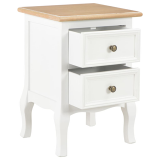 Bedside Cabinet 2 pcs White 35x30x49 cm MDF - Giant Lobelia