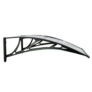 Door Canopy Black and Transparent 80x75 cm Polycarbonate - Giant Lobelia