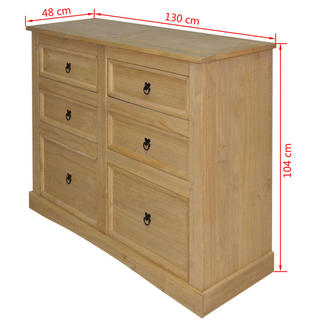 vidaXL Sideboard Mexican Pine Corona Range 110x43x81 cm - Giant Lobelia