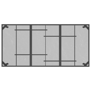 Garden Table Anthracite 165x80x72 cm Steel Mesh - Giant Lobelia