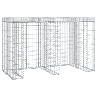 Gabion Wall for Garbage Bin 192x91x120 cm Galvanised Iron - Giant Lobelia