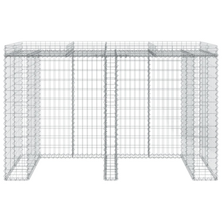 Gabion Wall for Garbage Bin 192x91x120 cm Galvanised Iron - Giant Lobelia