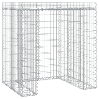 Gabion Wall for Garbage Bin 110x91x120 cm Galvanised Iron - Giant Lobelia