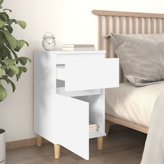 Bedside Cabinet White 40x35x70 cm - Giant Lobelia