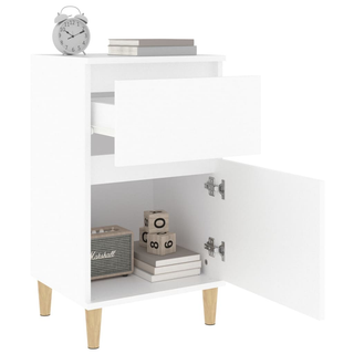 Bedside Cabinet White 40x35x70 cm - Giant Lobelia