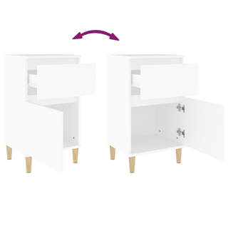 Bedside Cabinet White 40x35x70 cm - Giant Lobelia