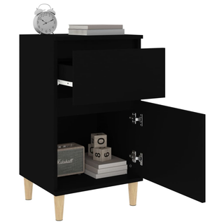 Bedside Cabinet Black 40x35x70 cm - Giant Lobelia