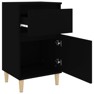 Bedside Cabinet Black 40x35x70 cm - Giant Lobelia