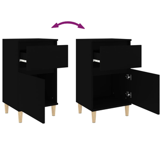 Bedside Cabinet Black 40x35x70 cm - Giant Lobelia