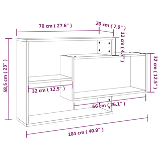 Wall Shelf Brown Oak 104x20x58.5 cm Engineered Wood - Giant Lobelia