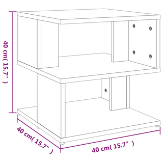 Side Table Sonoma Oak 40x40x40 cm Engineered Wood - Giant Lobelia