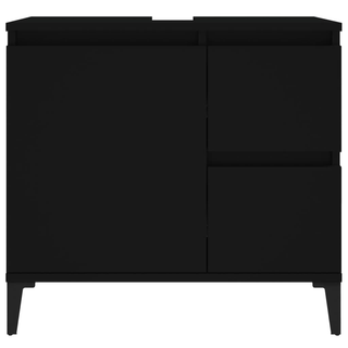 Bathroom Cabinet Black 65x33x60 cm Engineered Wood - Giant Lobelia