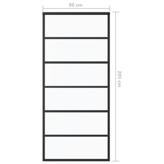 Sliding Door with Hardware Set ESG Glass&Aluminium 90x205 cm - Giant Lobelia