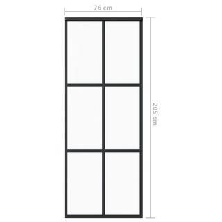 Sliding Door with Hardware Set ESG Glass&Aluminium 76x205 cm - Giant Lobelia