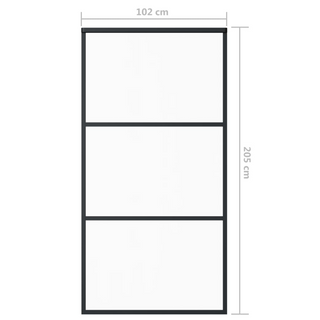 Sliding Door with Hardware Set ESG Glass&Aluminium 102x205 cm - Giant Lobelia