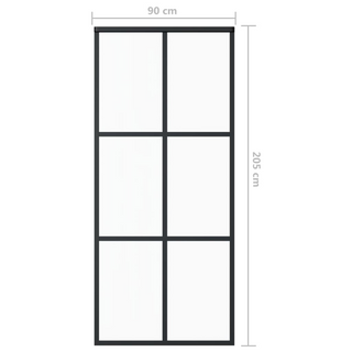 Sliding Door with Hardware Set ESG Glass&Aluminium 90x205 cm - Giant Lobelia