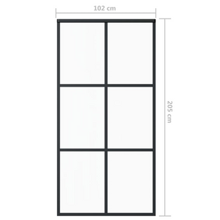 Sliding Door with Hardware Set ESG Glass&Aluminium 102x205 cm - Giant Lobelia