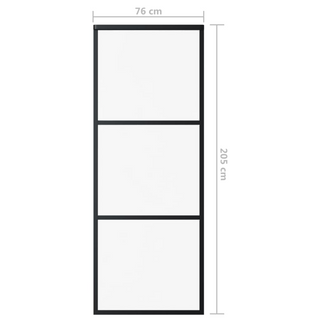 Sliding Door with Hardware Set ESG Glass&Aluminium 76x205 cm - Giant Lobelia