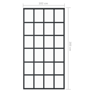 Sliding Door with Hardware Set ESG Glass&Aluminium 102x205 cm - Giant Lobelia