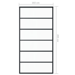 Sliding Door with Hardware Set ESG Glass&Aluminium 102x205 cm - Giant Lobelia