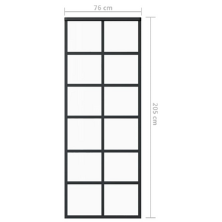 Sliding Door with Hardware Set ESG Glass&Aluminium 76x205 cm - Giant Lobelia