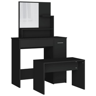 vidaXL Dressing Table Set Black 86.5x35x136 cm - Giant Lobelia