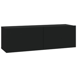 7 Piece TV Cabinet Set Black Engineered Wood - Giant Lobelia