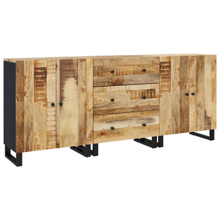 vidaXL Sideboards 3 pcs Rough Mango Wood - Giant Lobelia