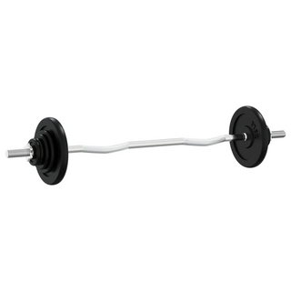 Barbell with Plates 60 kg Cast Iron & Chrome Plated Steel - Giant Lobelia