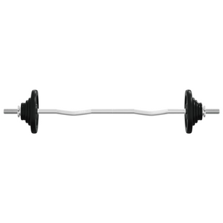 Barbell with Plates 60 kg Cast Iron & Chrome Plated Steel - Giant Lobelia