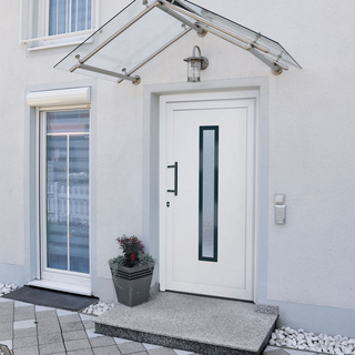 Front Door White 98x208 cm PVC - Giant Lobelia