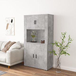 Highboard Concrete Grey Engineered Wood - Giant Lobelia