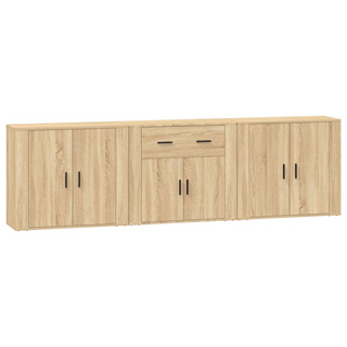 vidaXL Sideboards 3 pcs Sonoma Oak Engineered Wood - Giant Lobelia