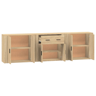 vidaXL Sideboards 3 pcs Sonoma Oak Engineered Wood - Giant Lobelia