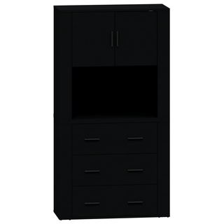 Highboard Black Engineered Wood - Giant Lobelia