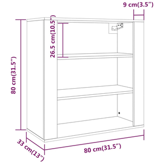 Highboard Black Engineered Wood - Giant Lobelia