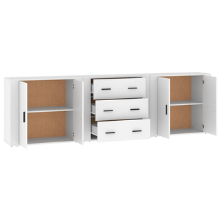 vidaXL Sideboards 3 pcs White Engineered Wood - Giant Lobelia