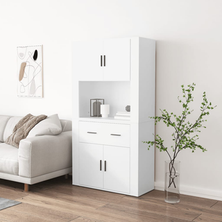 Highboard White Engineered Wood - Giant Lobelia