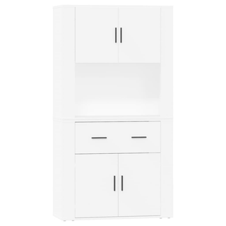 Highboard White Engineered Wood - Giant Lobelia