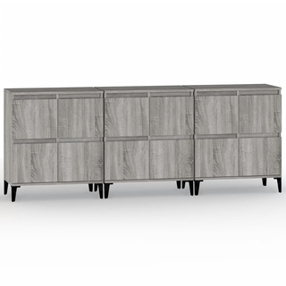 Sideboards 3 pcs Grey Sonoma 60x35x70 cm Engineered Wood - Giant Lobelia