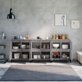 Sideboards 3 pcs Grey Sonoma 60x35x70 cm Engineered Wood - Giant Lobelia