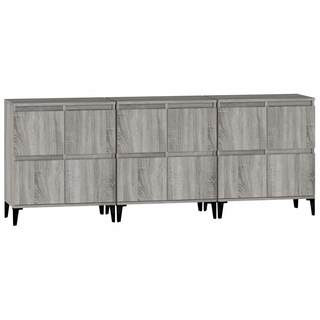 Sideboards 3 pcs Grey Sonoma 60x35x70 cm Engineered Wood - Giant Lobelia