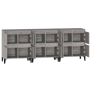 Sideboards 3 pcs Grey Sonoma 60x35x70 cm Engineered Wood - Giant Lobelia