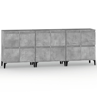 Sideboards 3 pcs Concrete Grey 60x35x70 cm Engineered Wood - Giant Lobelia