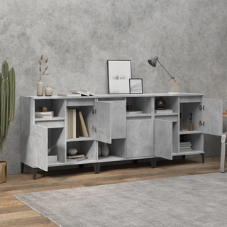 vidaXL Sideboards 3 pcs Concrete Grey 60x35x70 cm Engineered Wood - Giant Lobelia