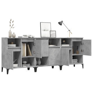 vidaXL Sideboards 3 pcs Concrete Grey 60x35x70 cm Engineered Wood - Giant Lobelia