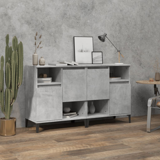 Sideboards 2 pcs Concrete Grey 60x35x70 cm Engineered Wood - Giant Lobelia