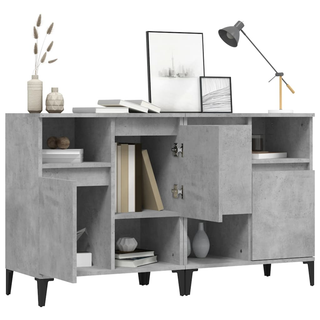 Sideboards 2 pcs Concrete Grey 60x35x70 cm Engineered Wood - Giant Lobelia