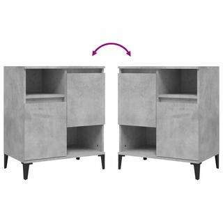 Sideboards 2 pcs Concrete Grey 60x35x70 cm Engineered Wood - Giant Lobelia