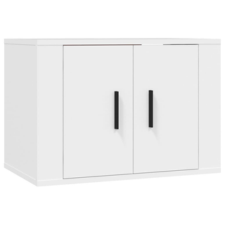 4 Piece TV Cabinet Set White Engineered Wood - Giant Lobelia